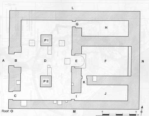 2. Aswan. Temple of Isis with a tentative reconstruction of Late Antique church (Von Pilgrim et al. 2006, fig. 7; cfr. Bresciani, Pernigotti 1978, pl. 4)
