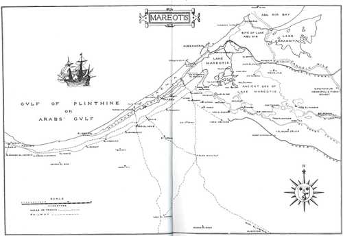 36. Taposiris Magna. Alexandrian region in Anthony de Cosson’s map (1935) (Vörös 2004, pp. 12-13)
