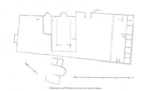 34. Taposiris Magna. Building complex with extra muros basilica in the west area, plan after Grossmann (Grossmann 2002, fig. 5)